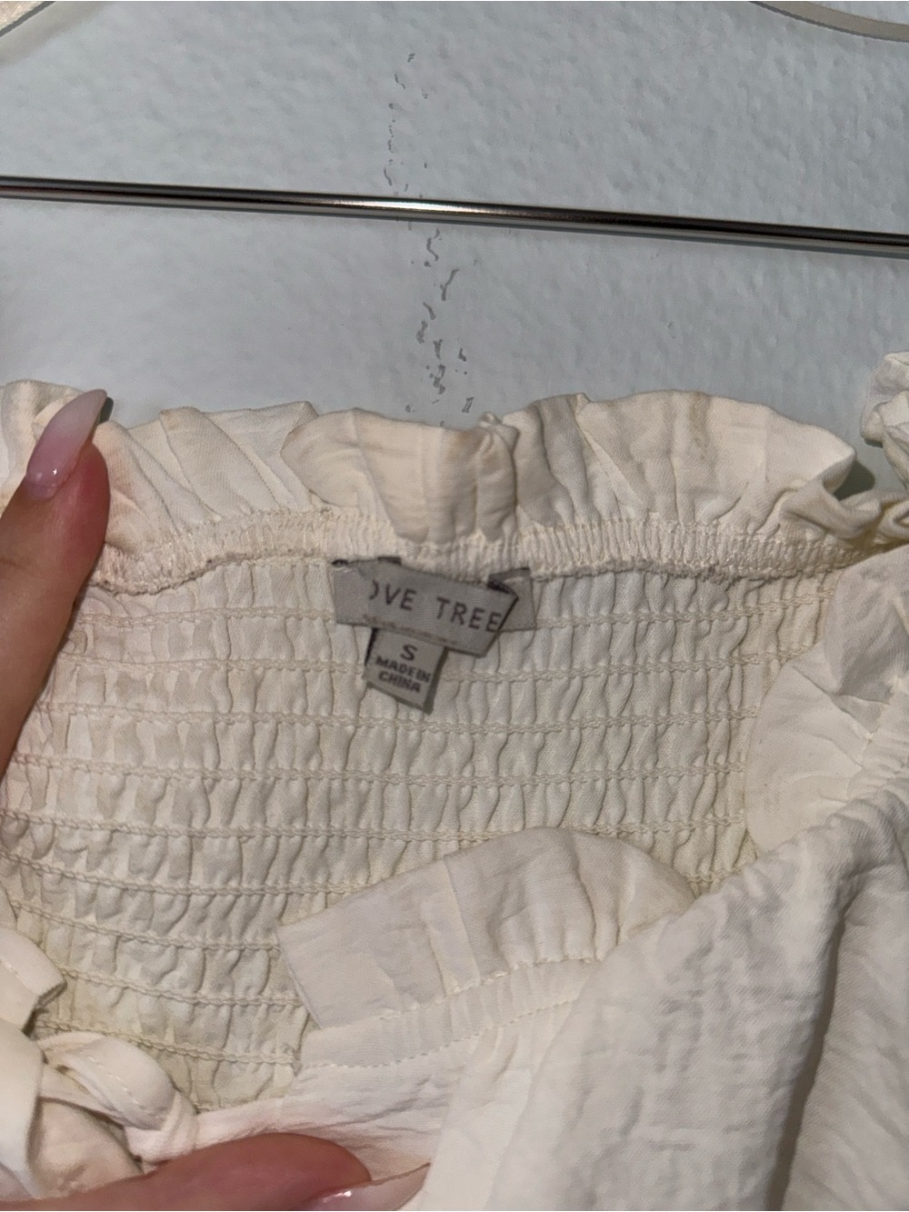 Love Tree Cream Ruffled Mini Dress - Picture 3 of 3